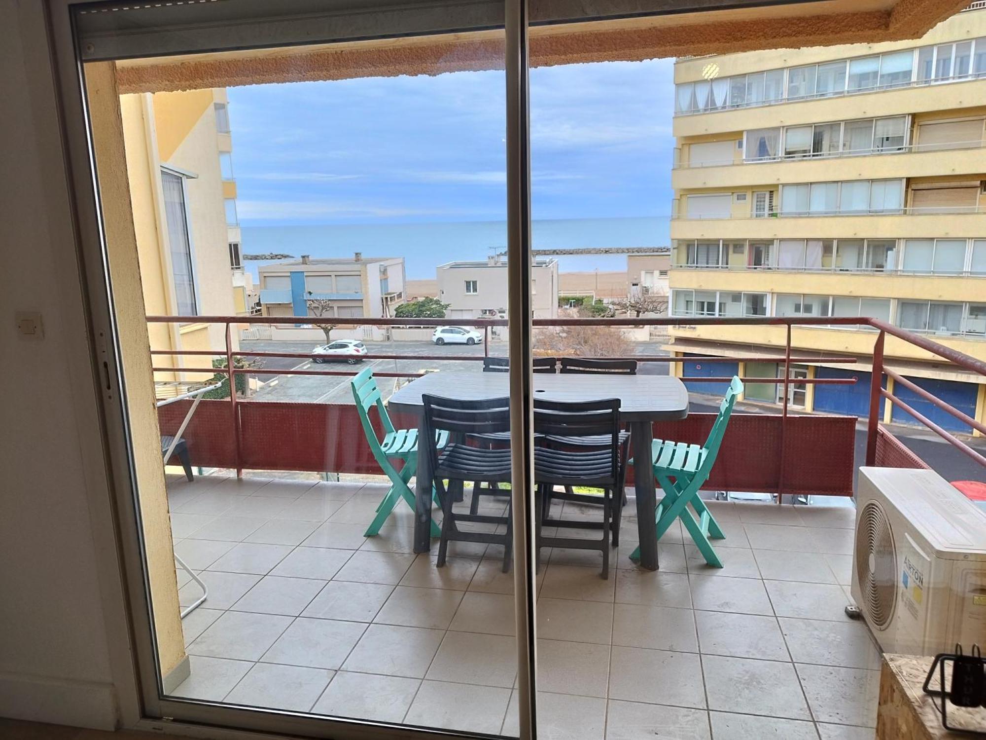 T3 Vue Mer Avec Acces A La Plage, Wifi, Clim - Dansnotreappart-Com - Valras-Plage Exterior photo